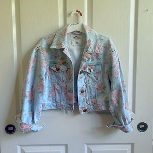 hollister floral denim jacket
